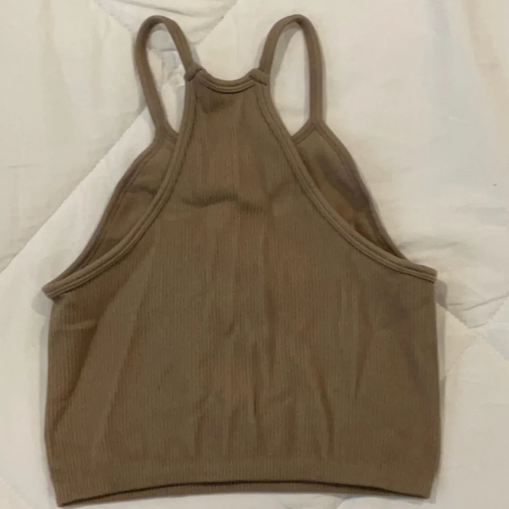 Brown Ribbed Tank Top - Picture 2 of 2